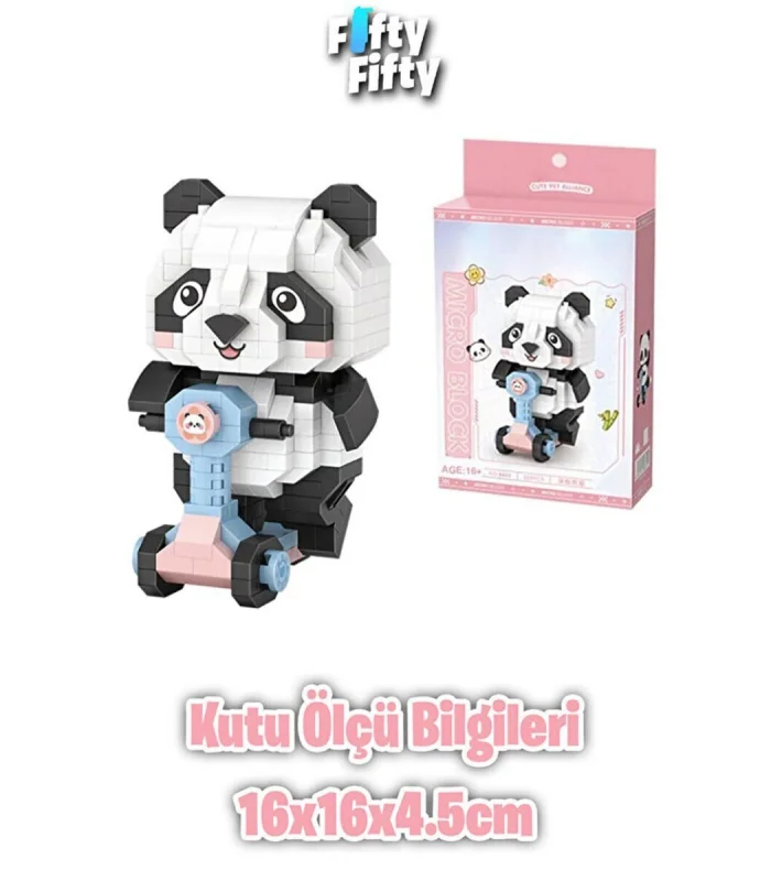 LZ8801 PANDA SCOOTER BLOCK OYUNCAK 320 PARÇA