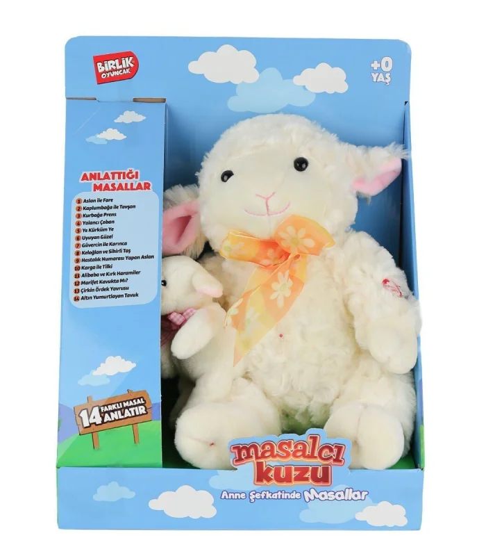 M-1117526-12 Türkçe Yavrulu Masal Anlatan Kuzu -Birliktoys