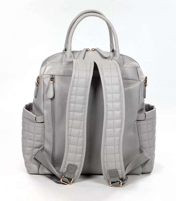 M&y Kitty Deri Anne Bebek Bakım Sırt Çantası 7271 Gri