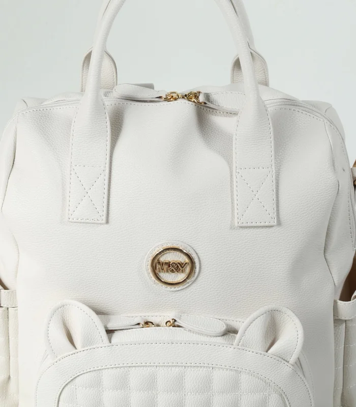 M&y Kitty Deri Anne Bebek Bakım Sırt Çantası 7271 Krem