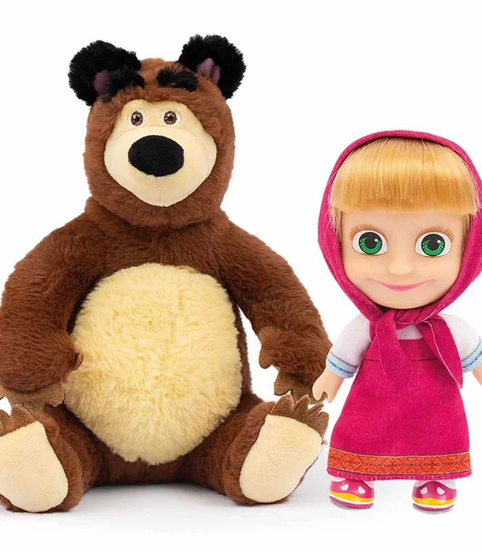 Masha & Koca Ayı 20 Cm Peluş 12 Cm Bebek Mha21000