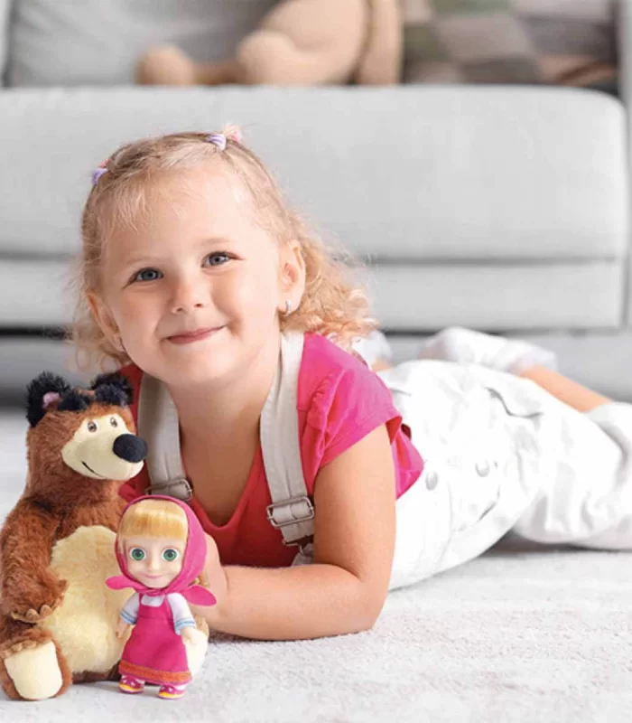 Masha & Koca Ayı 20 Cm Peluş 12 Cm Bebek Mha21000