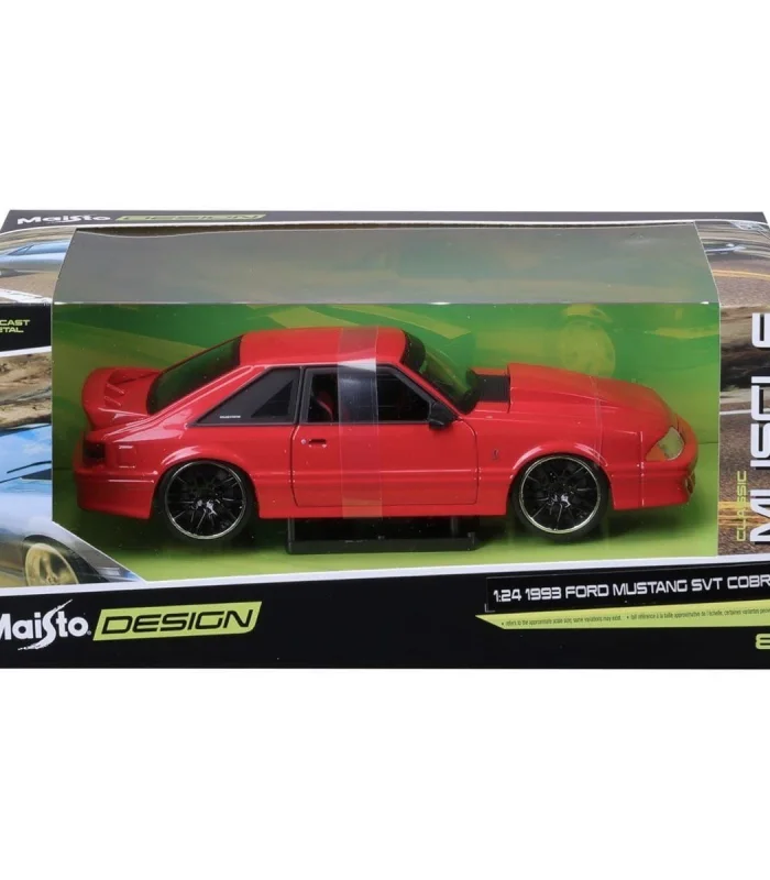 MAY 32549 1:24 1993 Ford Mustang SVT Cobra Model Araba -Necotoys