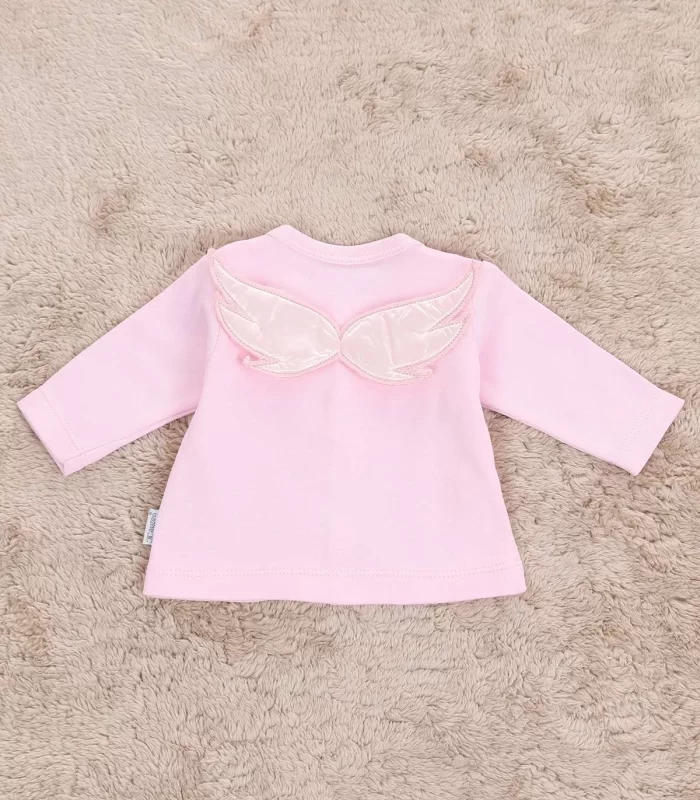 Melek Kanatlı 5li Kız Bebek Hastane Çıkış Seti Pembe