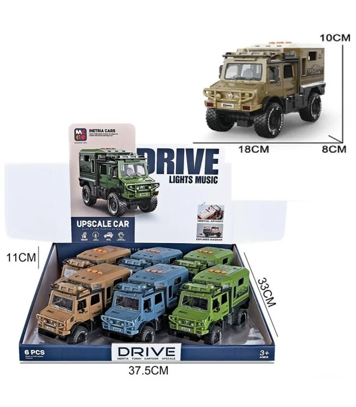 MG-D700-02 Sürtmeli Işıklı Müzikli Lüks Off-Road Karavan -Vardem Oyuncak