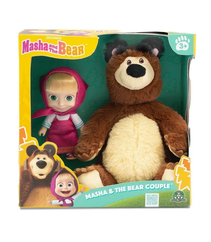 MHA21000 Maşa ve Koca Ayı 20 cm Koca Ayı ve 12 cm Maşa