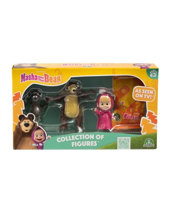 MHA61000 Maşa ve Koca Ayı 4lüı Figür Set