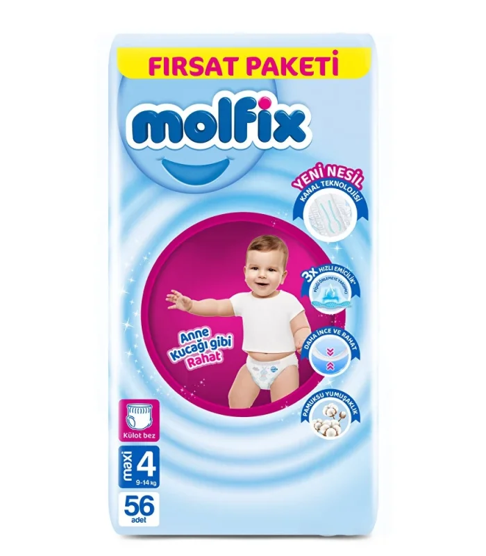 Molfix Külot Bez Fırsat Paketi 4 Beden 9-14 Kg 56 Adet