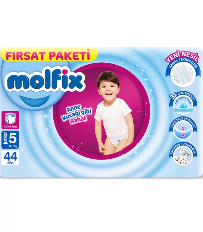 Molfix Külot Bez Fırsat Paketi 5 Beden 12-17 Kg 44 Adet
