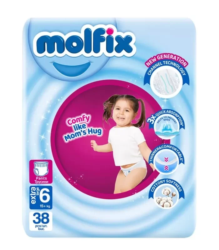 Molfix Külot Bez Jumbo Paket 6 Beden 15+ Kg 38 Adet