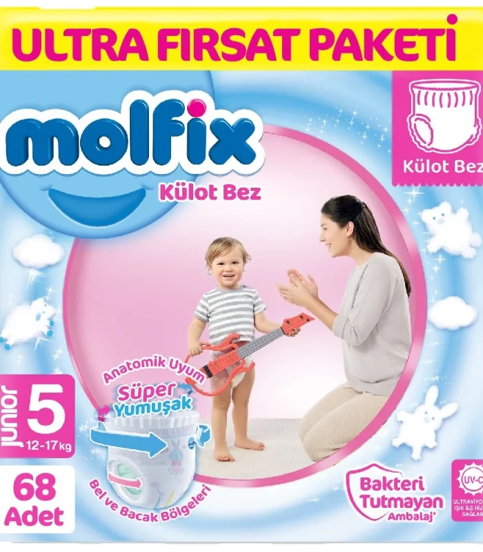 Molfix Külot Bez Ultra Fırsat Paketi 5 Beden 12-17 Kg 68 Adet