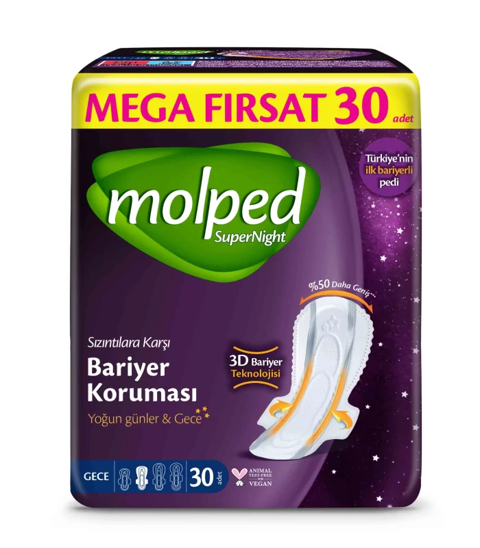 Molped Süpernight Gece Mega Ped 30 Adet