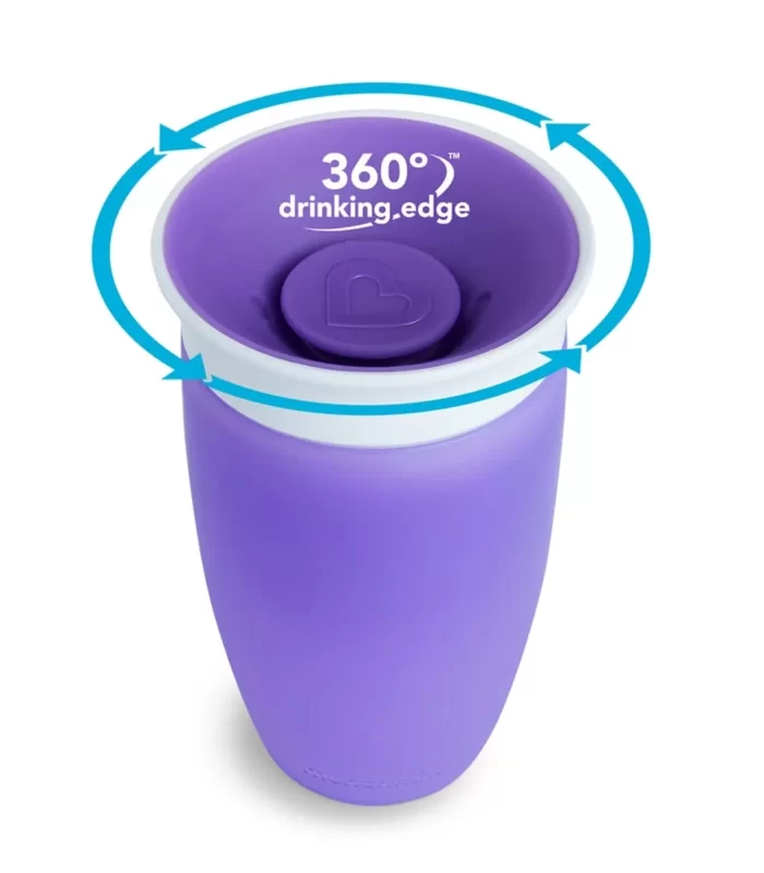 Munchkin Mucize 360° Alıştırma Bardağı 12 Ay+ 296 Ml Mor