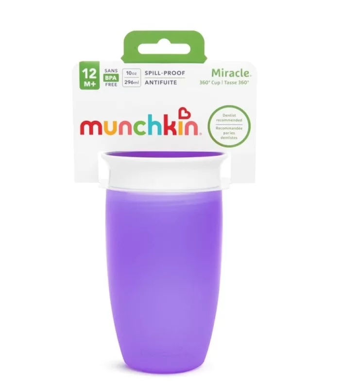 Munchkin Mucize 360° Alıştırma Bardağı 12 Ay+ 296 Ml Mor