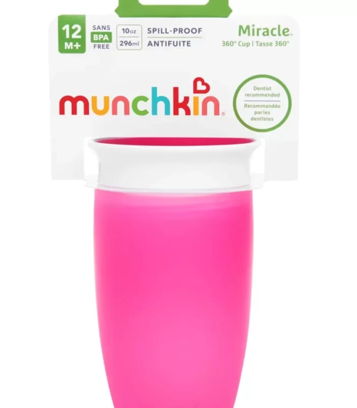 Munchkin Mucize 360° Alıştırma Bardağı 12 Ay+ 296 Ml Pembe