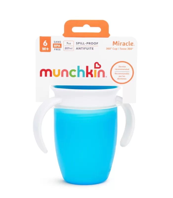 Munchkin Mucize 360° Alıştırma Bardağı 6 Ay+ 207 Ml Mavi