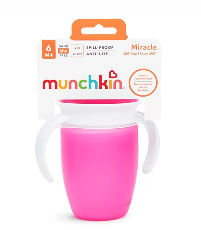 Munchkin Mucize 360° Alıştırma Bardağı 6 Ay+ 207 Ml Pembe