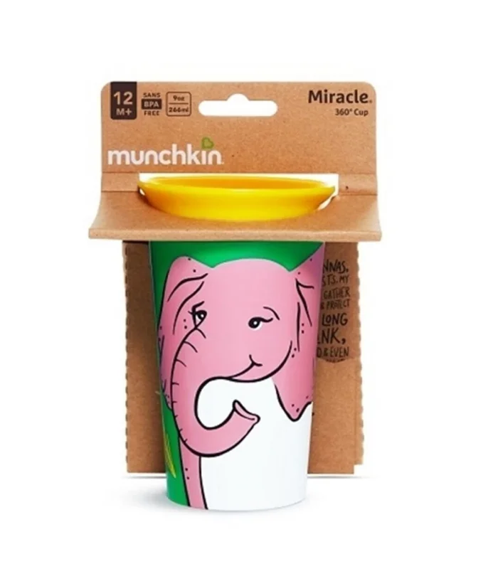 Munchkin Mucize 360° Wildlove Alıştırma Bardağı 12 Ay+ 266 Ml Fil