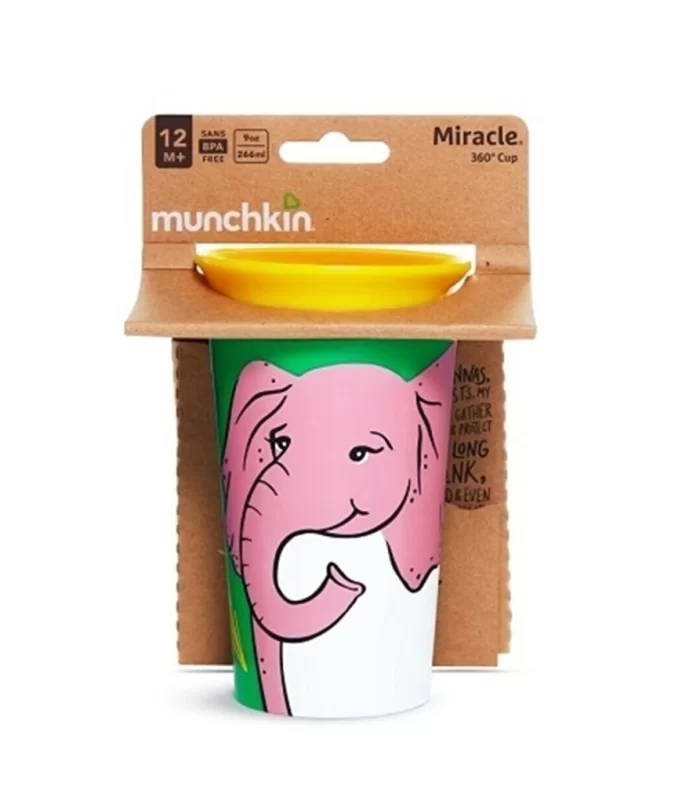 Munchkin Mucize 360° Wildlove Alıştırma Bardağı 12 Ay+ 266 Ml Fil