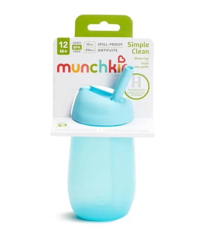 Munchkin Simple Clean Pipetli Alıştırma Bardağı 12+ Ay 296 Ml Mavi