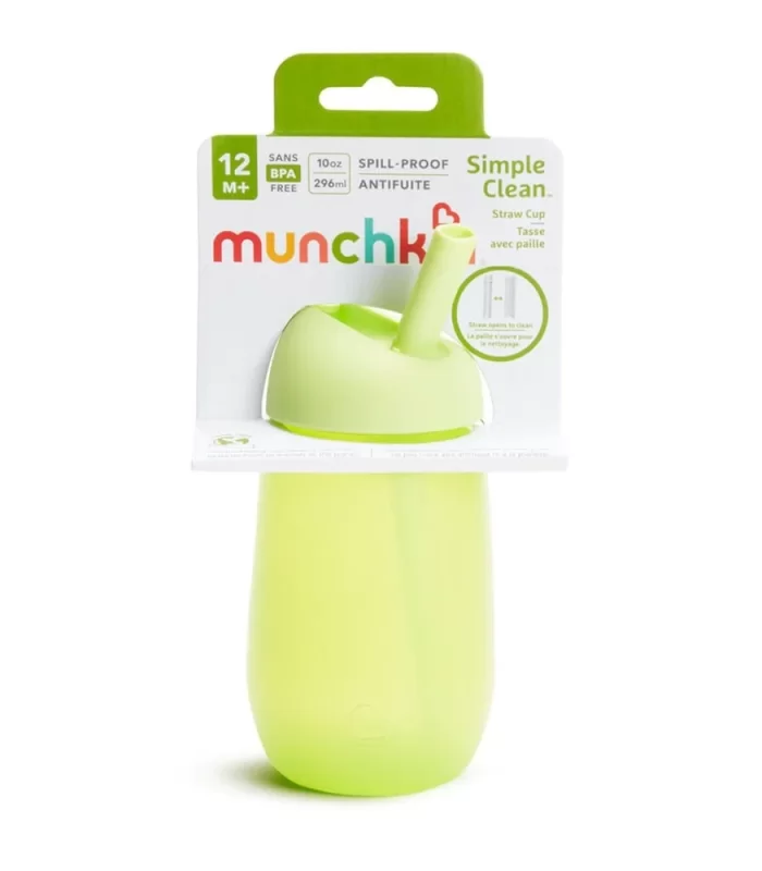 Munchkin Simple Clean Pipetli Alıştırma Bardağı 12+ Ay 296 Ml Yeşil