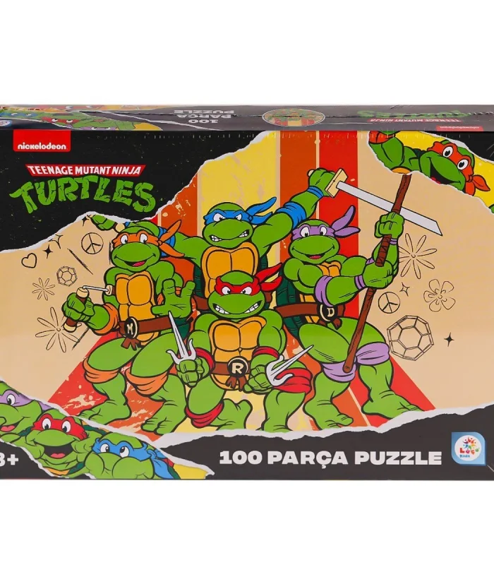 NK0050 Ninja Kaplumbağalar 100 Parça Puzzle -Laçokids