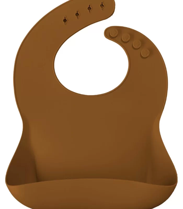 OiOi Basics Silikon Mama Önlüğü Woody Brown
