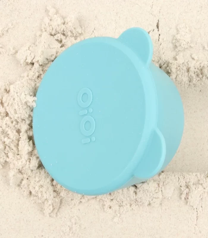 Oioi Silikon Kapaklı Mini Kase 2li Mini Bites Aqua Green / Powder Grey