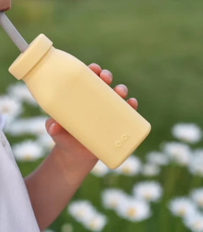 Oioi Şişe + Pipet 200ml Mellow Yellow / Powder Grey