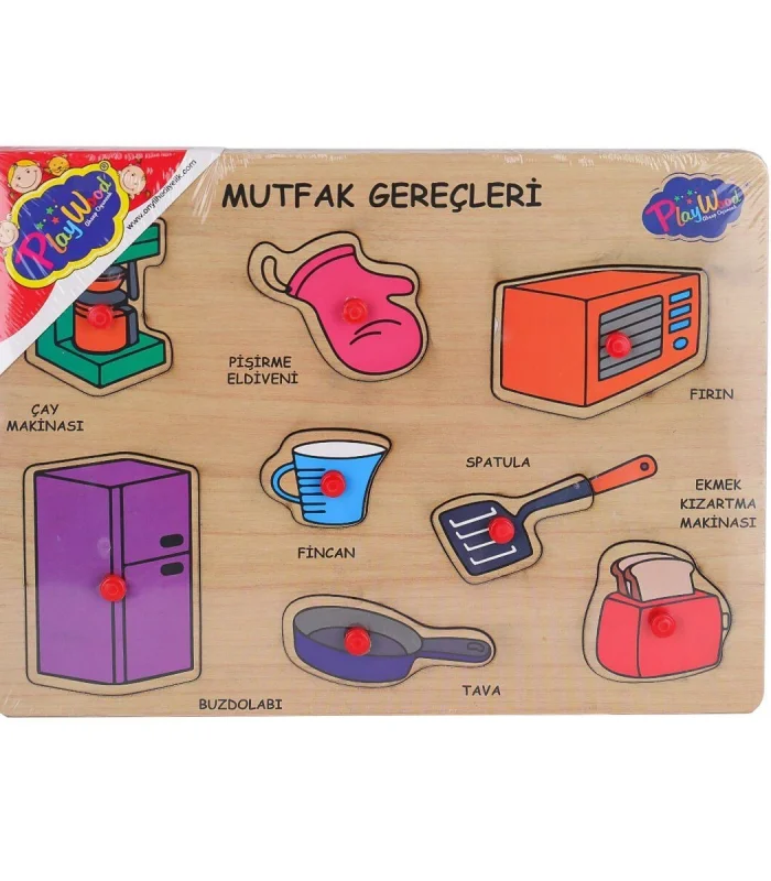 ONY-168-169 Ahşap Tutmalı Mutfak Gereçleri -Onyıl Oyuncak