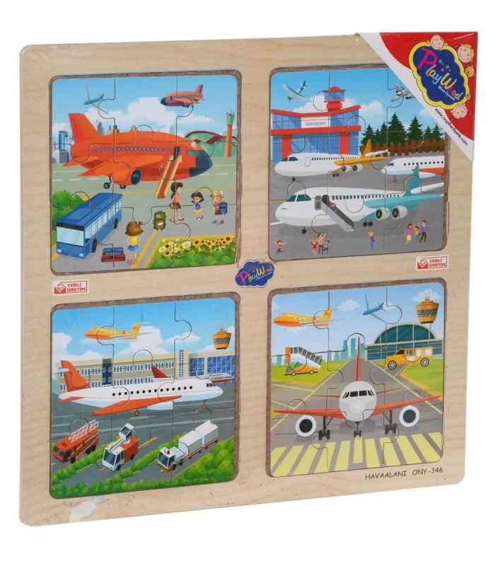 ONY-343/344/345/346 Ahşap Eğitici 4lü Puzzle -Onyıl