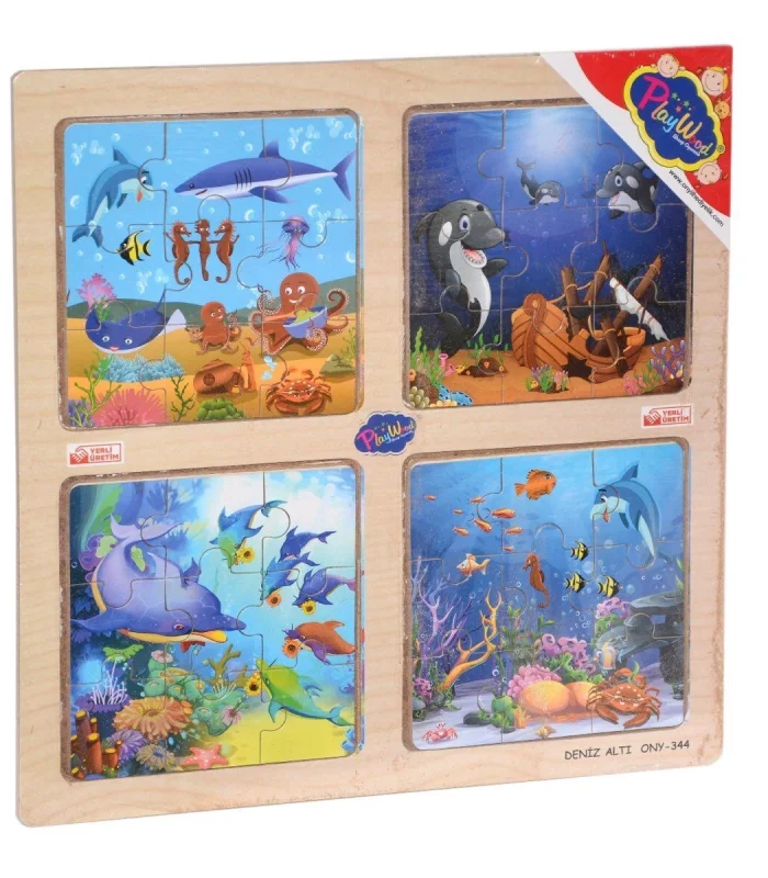 ONY-343/344/345/346 Ahşap Eğitici 4lü Puzzle -Onyıl