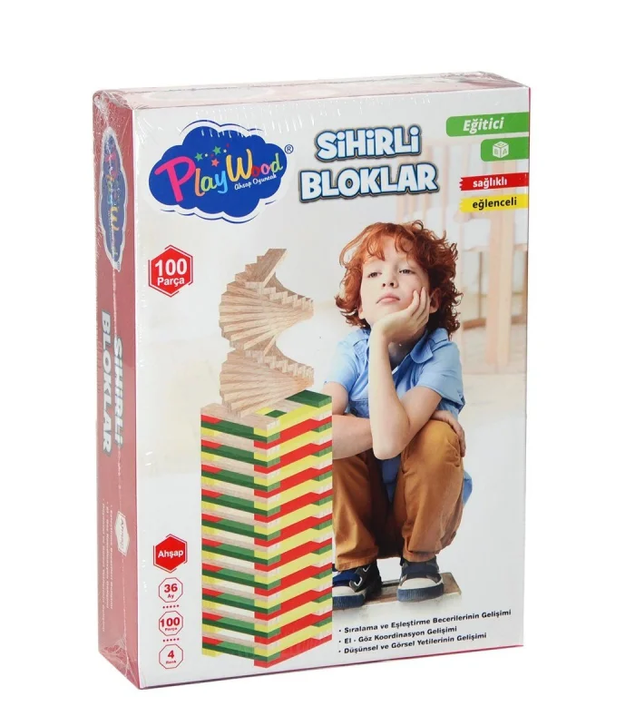 ONY-358	Ahşap 100 Parça Sihirli Bloklar