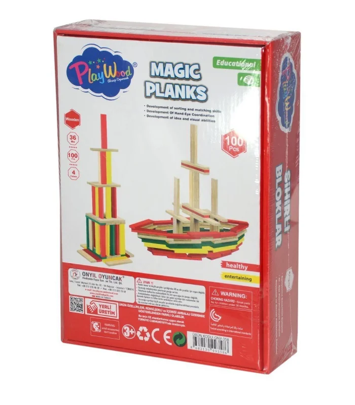 ONY-358	Ahşap 100 Parça Sihirli Bloklar
