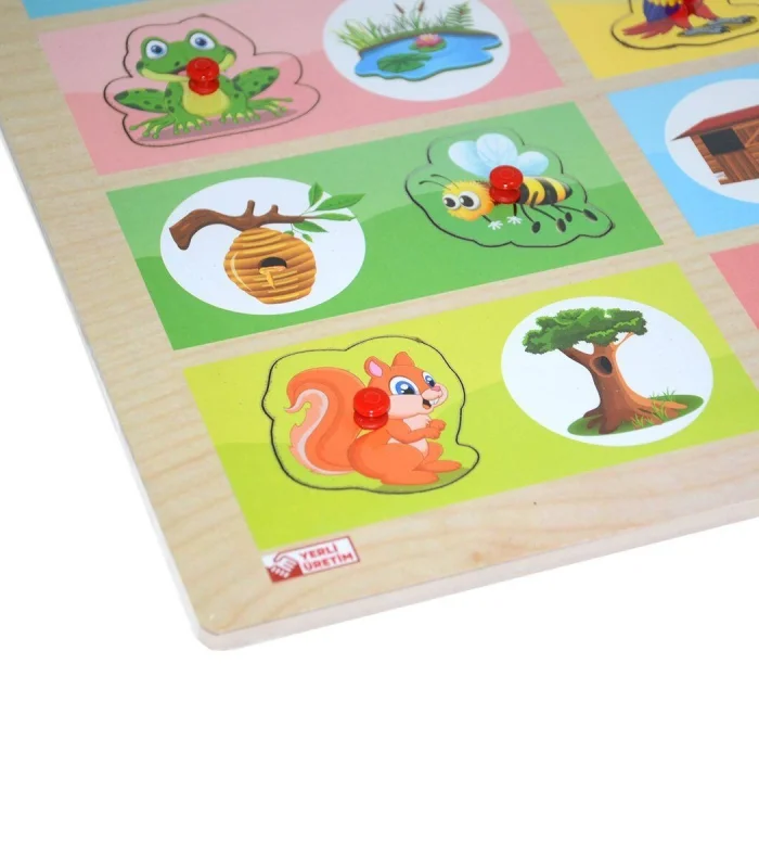 ONY-363-364 Ahşap Tutmalı Eşleştirme Hangi Hayvan Nerede Yaşar -Onyıl