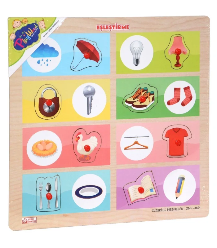 ONY-369-370 Ahşap Tutmalı Eşleştirme İlişkili Nesneler -Onyıl