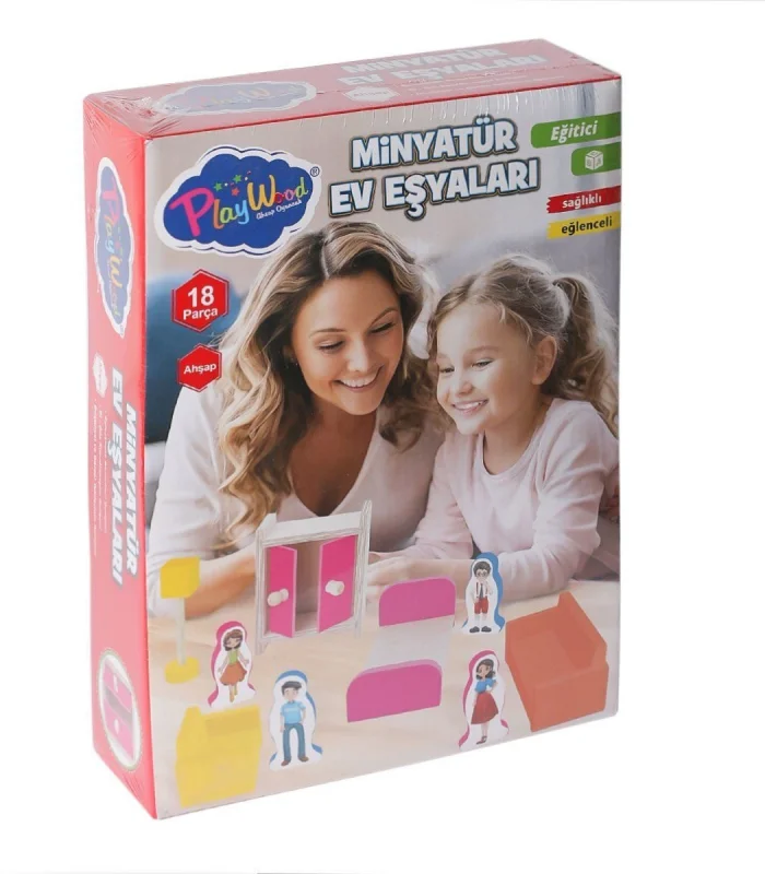 ONY-407 Ahşap Minyatür Ev Eşyaları -Onyıl Oyuncak