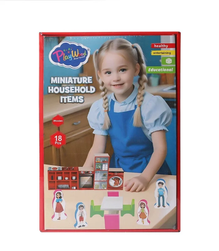 ONY-407 Ahşap Minyatür Ev Eşyaları -Onyıl Oyuncak