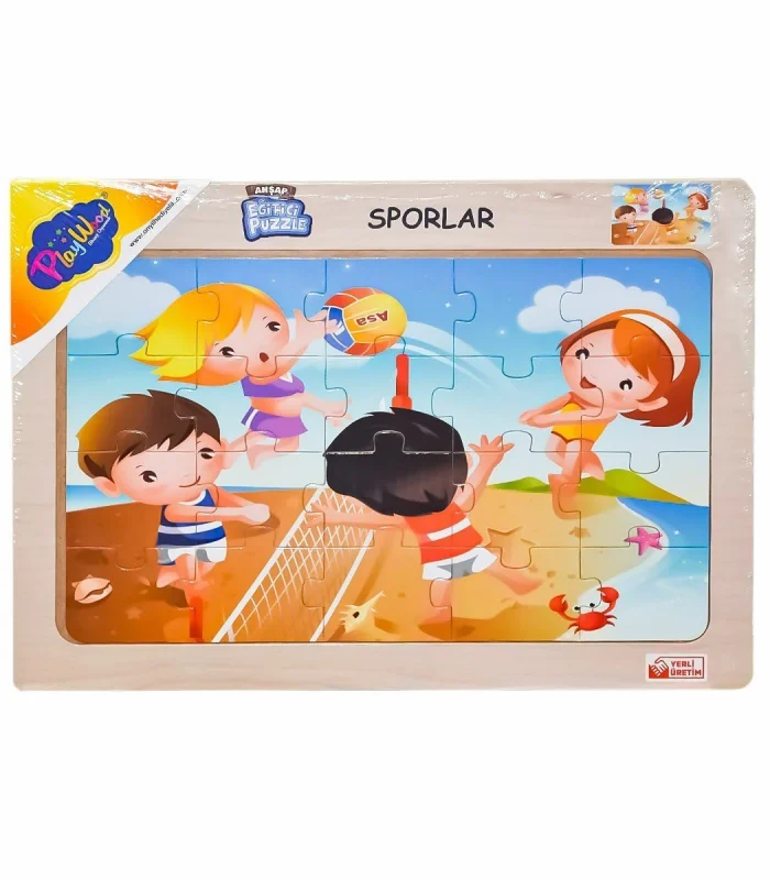ONY-85-86-87-88 Ahşap Eğitici Puzzle Sporlar -Onyıl