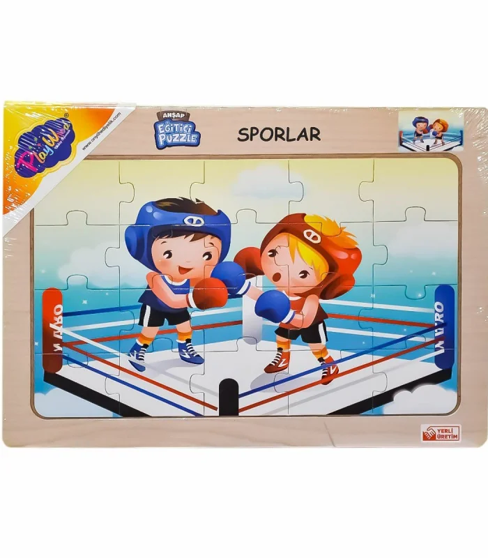ONY-85-86-87-88 Ahşap Eğitici Puzzle Sporlar -Onyıl