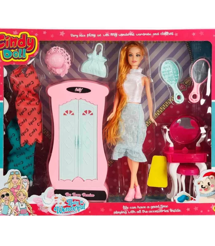 Oydaş Cindy Doll Dolaplı Makyaj Masalı Bebek