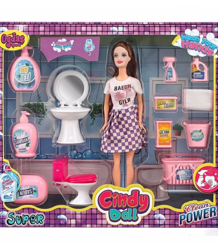 Oydaş Cindy Doll Lavabo & Temizlik Set Bebek 2452