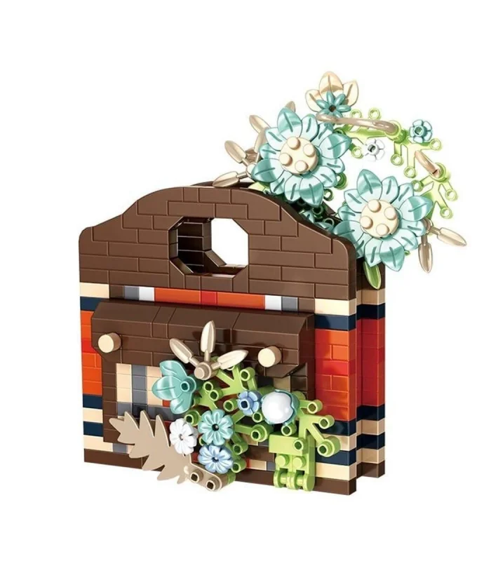 P1080 PANLOS ÇANTA ÇİÇEK BUKETİ 605 PARÇA BLOCK OYUNCAK