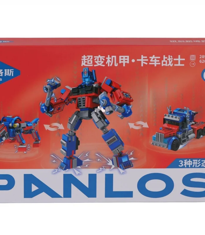 P626006-KARMA DÖNÜŞEN ROBOTLAR BLOCK OYUNCAK-KIRMIZI