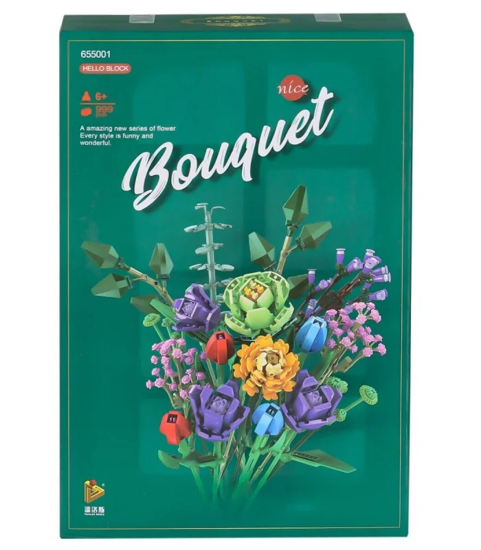 P655001 Panlos Çiçek Buketi 999 Parça Blok Seti -Vagon life