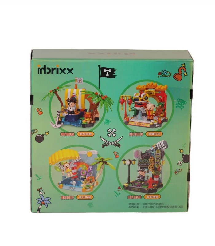 P881005 PANLOS TEDDY AYI KOLEKSİYONU KORSAN 190 PARÇA BLOCK OYUNCAK