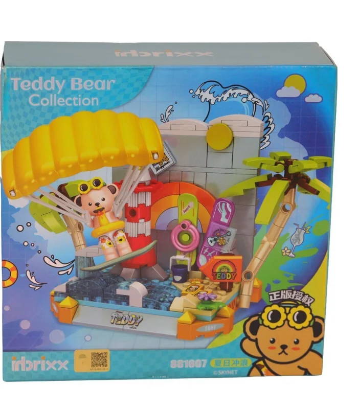 P881007 PANLOS UÇURTMA SÖRFÇÜSÜ TEDDY 204 PARÇA BLOCK OYUNCAK