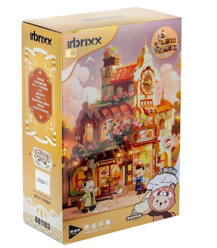 P881103 PANLOS Brick - Teddy Koleksiyonu - Pastane 1547 Parça Yapım Seti