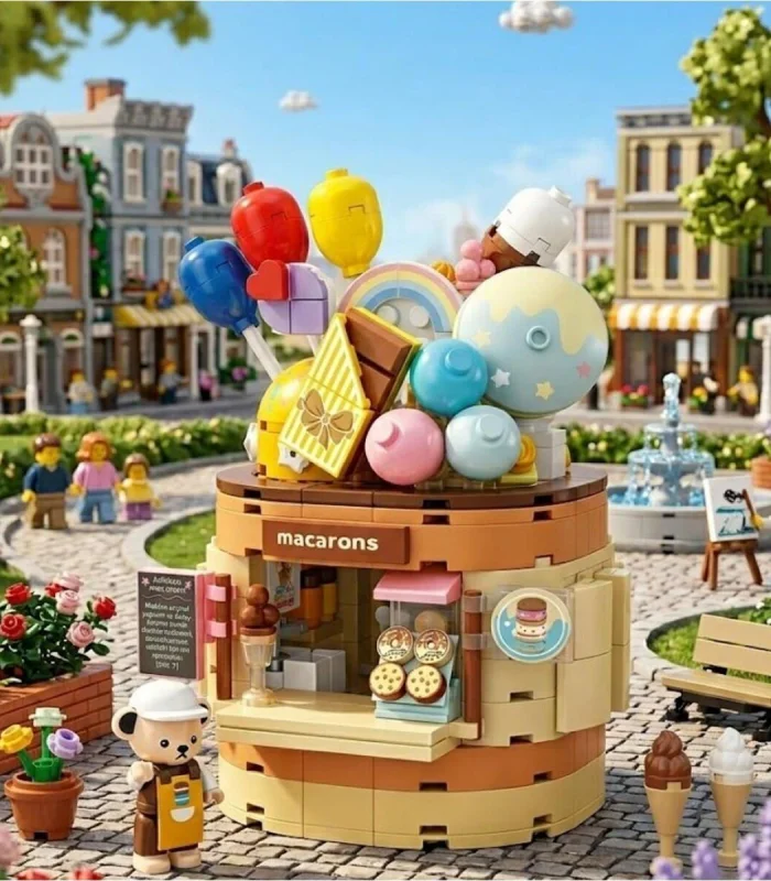 P881201 PANLOS TEDDY BEAR KOLEKSİYONU DONDURMA DÜNYASI 354 PARÇA BLOCK OYUNCAK