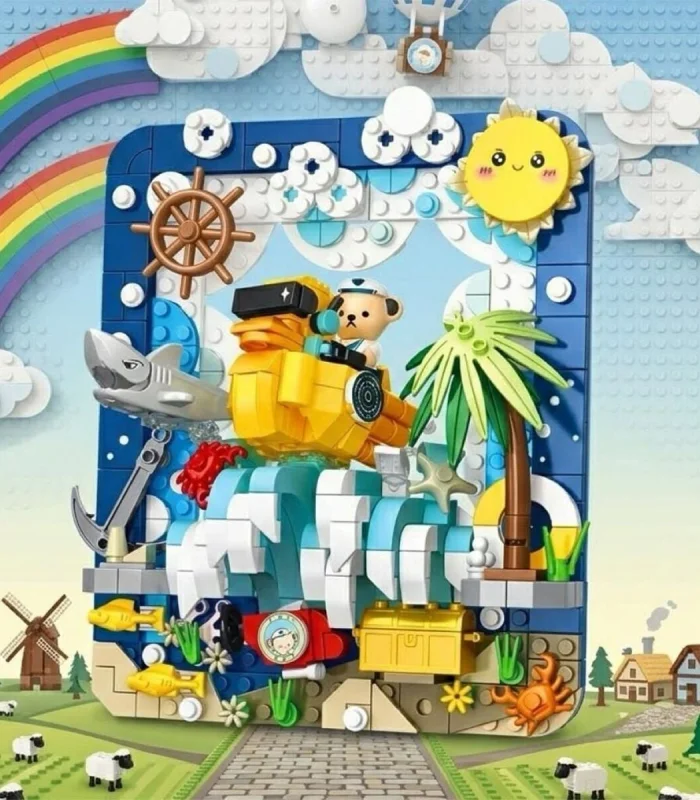 P881503 PANLOS TEDDY AYI RESİM 417 PARÇA BLOCK OYUNCAK